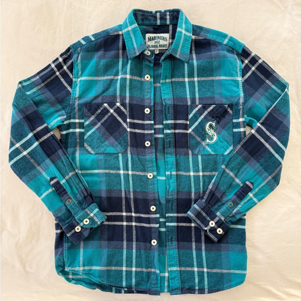 Mariners Blue Plaid Men's Shirt